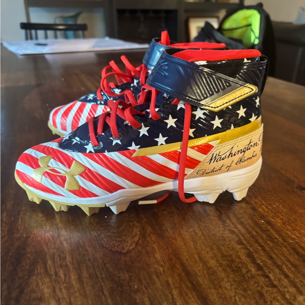 Under Armour high top football cleats
